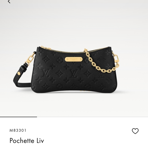 Black Louis Vuitton Pochette Liv - Picture 1 of 13